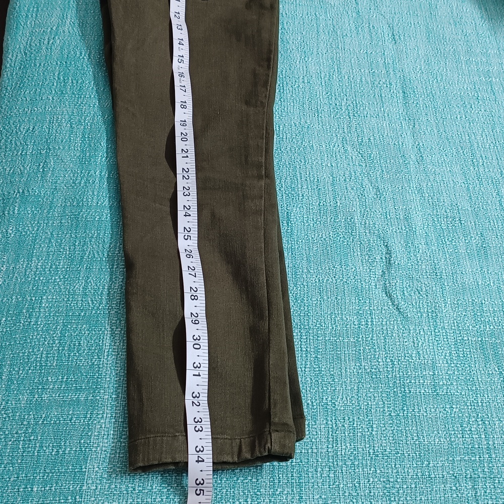 H&M Khaki Green skinny fit ankle length Jeans waist Stretchable upto 32 - Picture 10 of 11